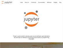 Tablet Screenshot of jupyter.org